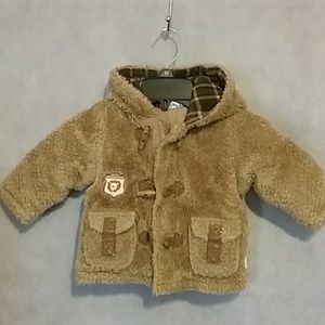 Furlined hooded coat